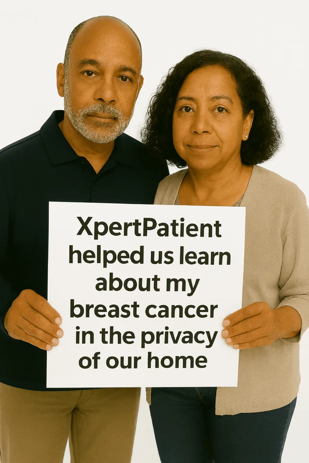 cancer patient and caregiver portrait